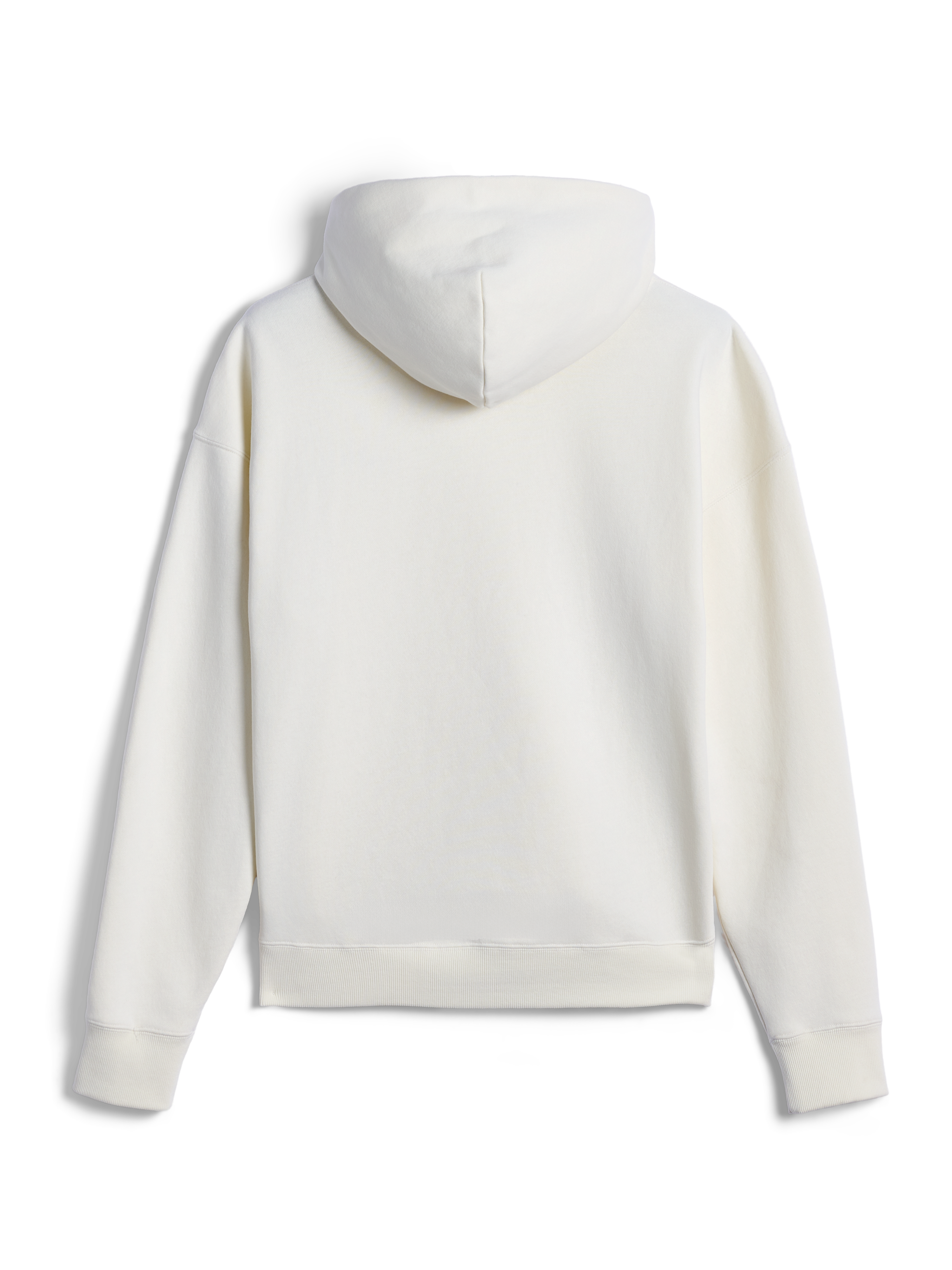 Sweat à capuche Alpinestars Essentials Ageless, vue arrière d'un sweat à capuche décontracté blanc cassé, coupe décontractée avec poignets et ourlet côtelés, esthétique minimaliste épurée pour un confort quotidien