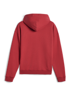 Sweat à capuche Alpinestars Essentials Ageless, vue arrière, rouge brique, sportswear décontracté, design de couleur unie avec capuche et poignets côtelés, finition en molleton doux