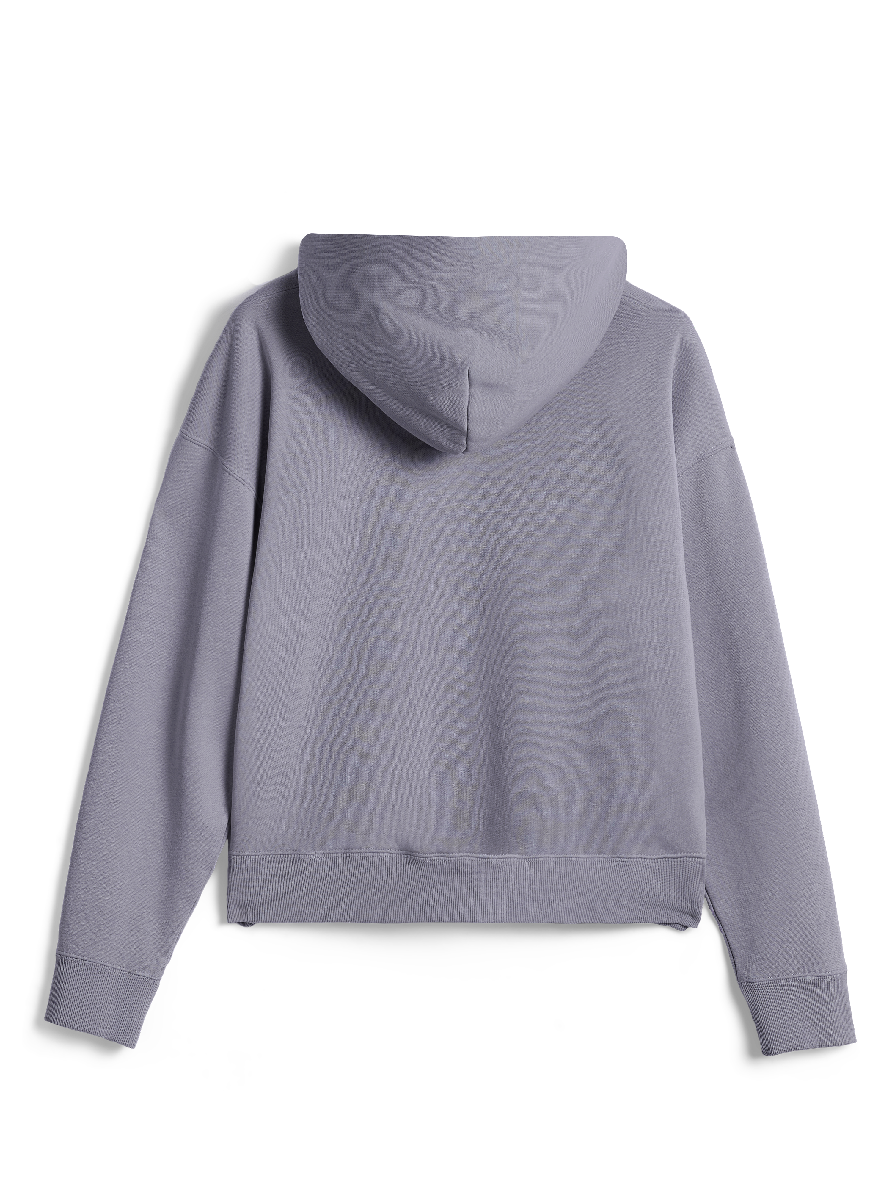 Sweat à capuche zippé Alpinestars Essentials Ageless, vue de dos, Silver, streetwear décontracté en polaire, coupe décontractée, poignets et ourlet côtelés, finition délavée à la pierre