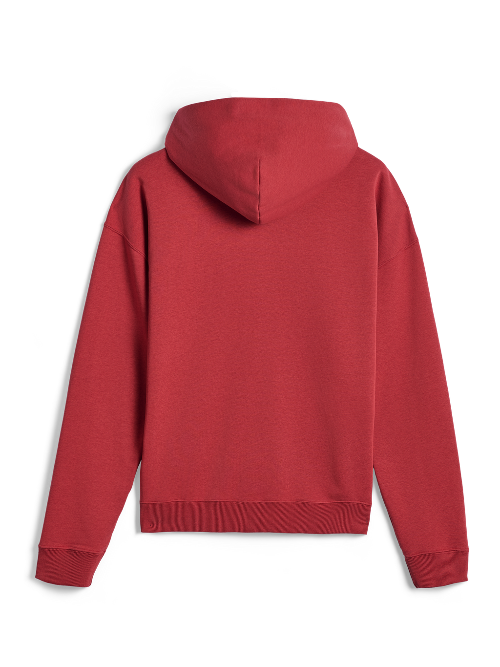 Alpinestars Essentials Ageless Zip Hoodie, vue arrière, rouge brique, streetwear décontracté, coupe décontractée avec poignets et ourlet côtelés, texture polaire douce et compacte