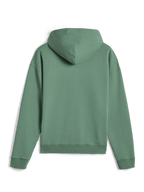 Sweat à capuche zippé Alpinestars Essentials Ageless, streetwear décontracté, Vert Cactus, vue de dos montrant la coupe décontractée et les poignets côtelés, polaire compacte premium de 330 g/m²