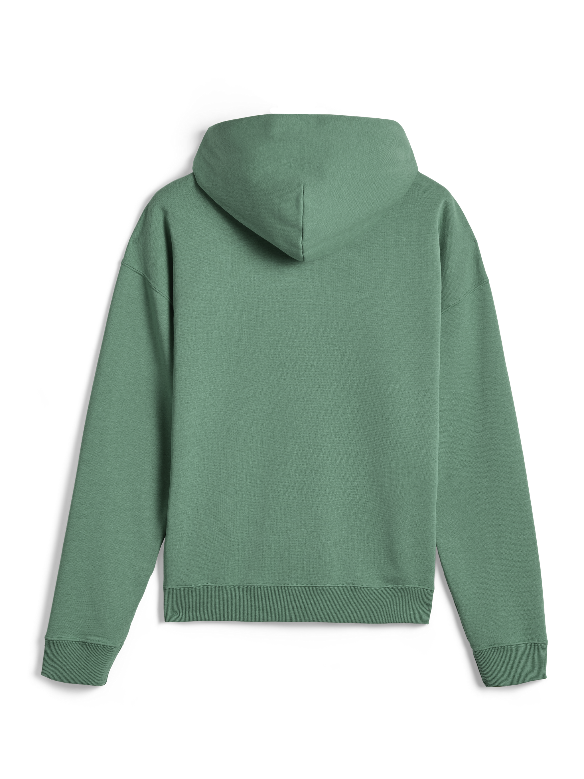Sweat à capuche zippé Alpinestars Essentials Ageless, streetwear décontracté, Vert Cactus, vue de dos montrant la coupe décontractée et les poignets côtelés, polaire compacte premium de 330 g/m²