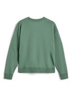 Alpinestars Essentials Ageless Crew, sweat-shirt à col rond de qualité supérieure, Vert Cactus, vue arrière montrant le col, les poignets et l'ourlet côtelés, couleur unie, vêtement de sport décontracté