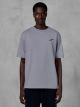 Alpinestars Essentials Ageless SS Tee, Short Sleeve T-Shirt, Silver, featuring a small black Astars logo on the chest, relaxed contemporary fit, casual motorsport-inspired streetwear