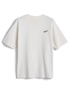 Alpinestars Essentials Ageless SS Tee, t-shirt à manches courtes, blanc cassé, petit logo étoile Alpinestars noir sur la poitrine, streetwear décontracté inspiré des sports mécaniques