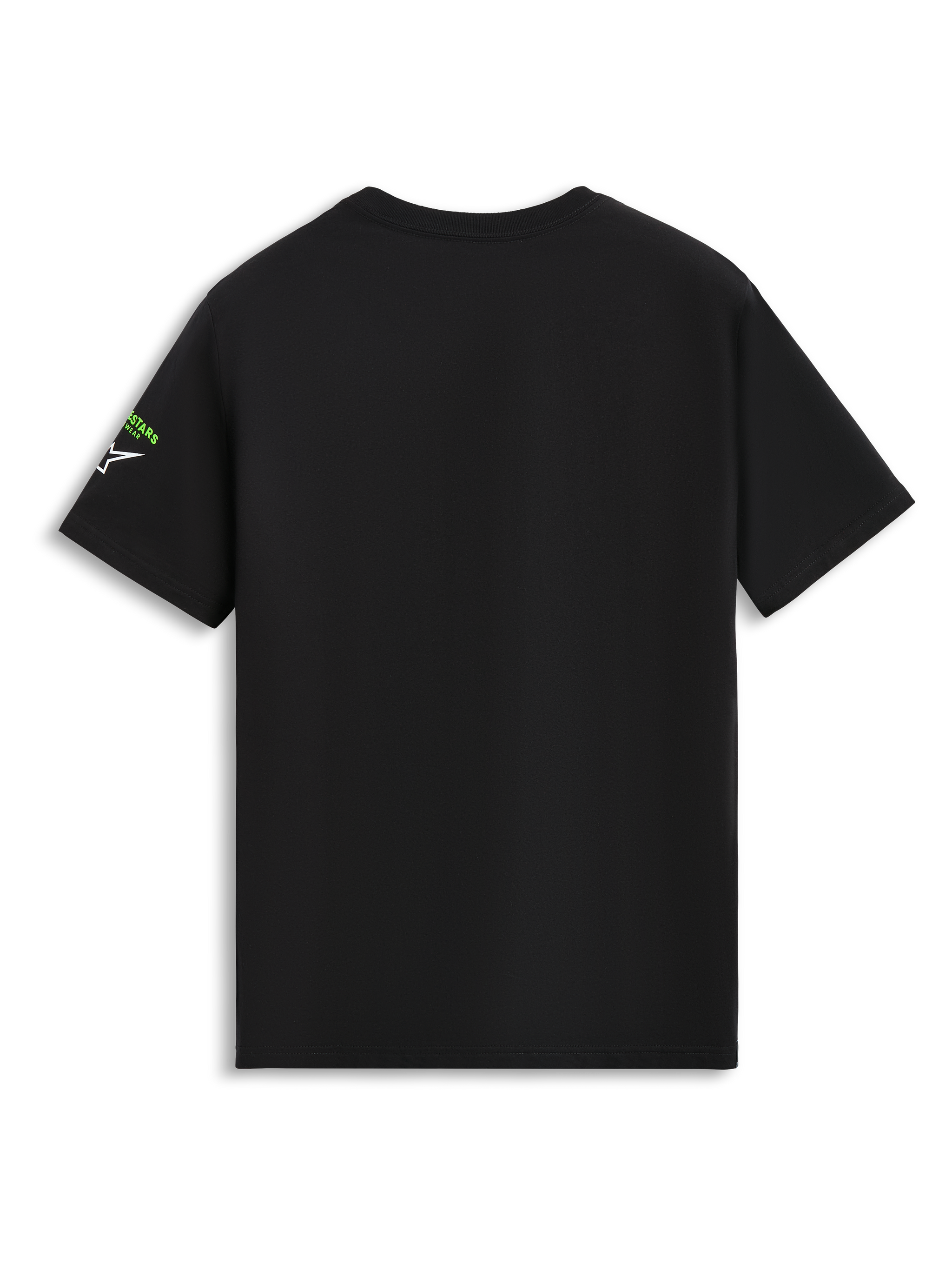 Alpinestars Entitled CSF Tee, t-shirt à manches courtes, noir, vue arrière montrant un design épuré avec un petit logo sur la manche, vêtement sportswear décontracté