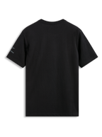 Alpinestars Global CSF Tee, Short Sleeve T-Shirt, Black, back view featuring small logo on the left sleeve, casual motorsport streetwear