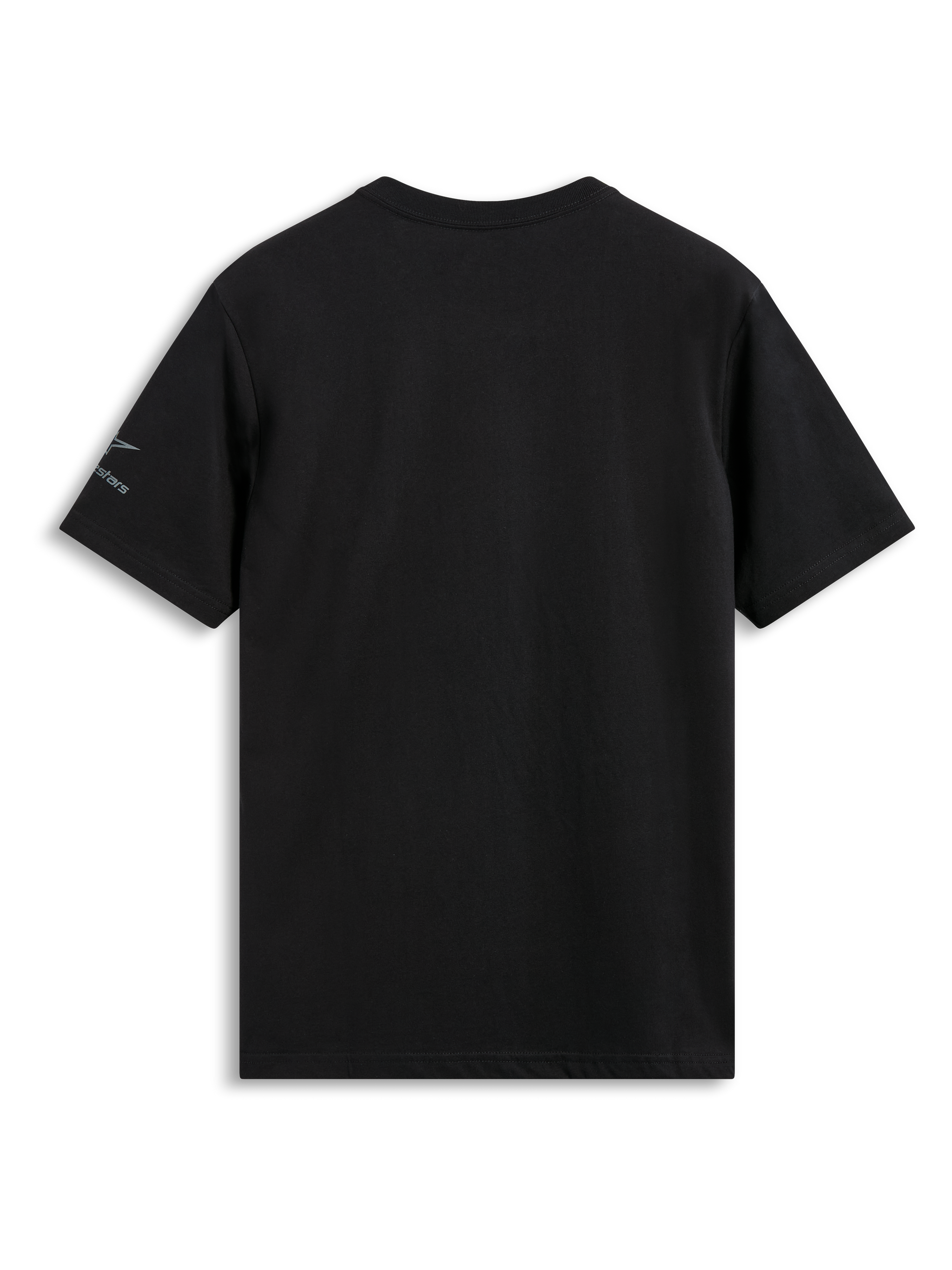 T-shirt Alpinestars Global CSF, t-shirt à manches courtes, noir, vue de dos avec petit logo sur la manche gauche, style streetwear motorsport décontracté