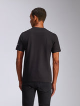 Alpinestars Waving CSF Tee, Short Sleeve T-Shirt, Black, back view on model wearing black pants, casual motorsport streetwear