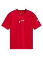 T-shirt Alpinestars Frontal CSF, manches courtes, rouge, logo Astars blanc sur la poitrine, vêtements de sport décontractés de performance