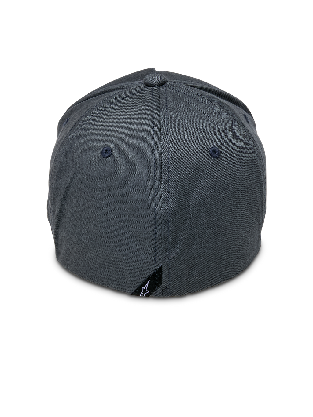Casquette Alpinestars Ride Sonic, Gris Anthracite, vue arrière présentant le design à dos flexible et une petite étiquette noire avec le logo Alpinestars, couvre-chef décontracté d'inspiration sport automobile