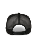 Casquette Trucker Alpinestars Control, vue arrière, noire, avec panneaux en maille respirante et fermeture snapback réglable, couvre-chef décontracté de style motorsport