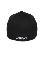 Alpinestars Ageless Multi Hat, casquette de baseball noire, vue arrière avec logo Astars brodé en blanc, design dos flexible, style sportswear décontracté