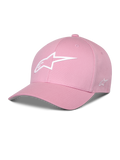 Alpinestars Ageless Multi Hat, casquette de baseball rose, visière incurvée, logo Astars blanc en impression 3D, couronne structurée, sportswear décontracté