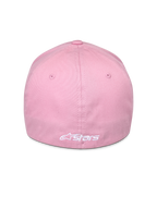 Casquette Alpinestars Ageless Multi, rose, vue de dos présentant le logo Astars brodé en blanc, design flex-fit, tissu en sergé extensible, couvre-chef motorsport décontracté