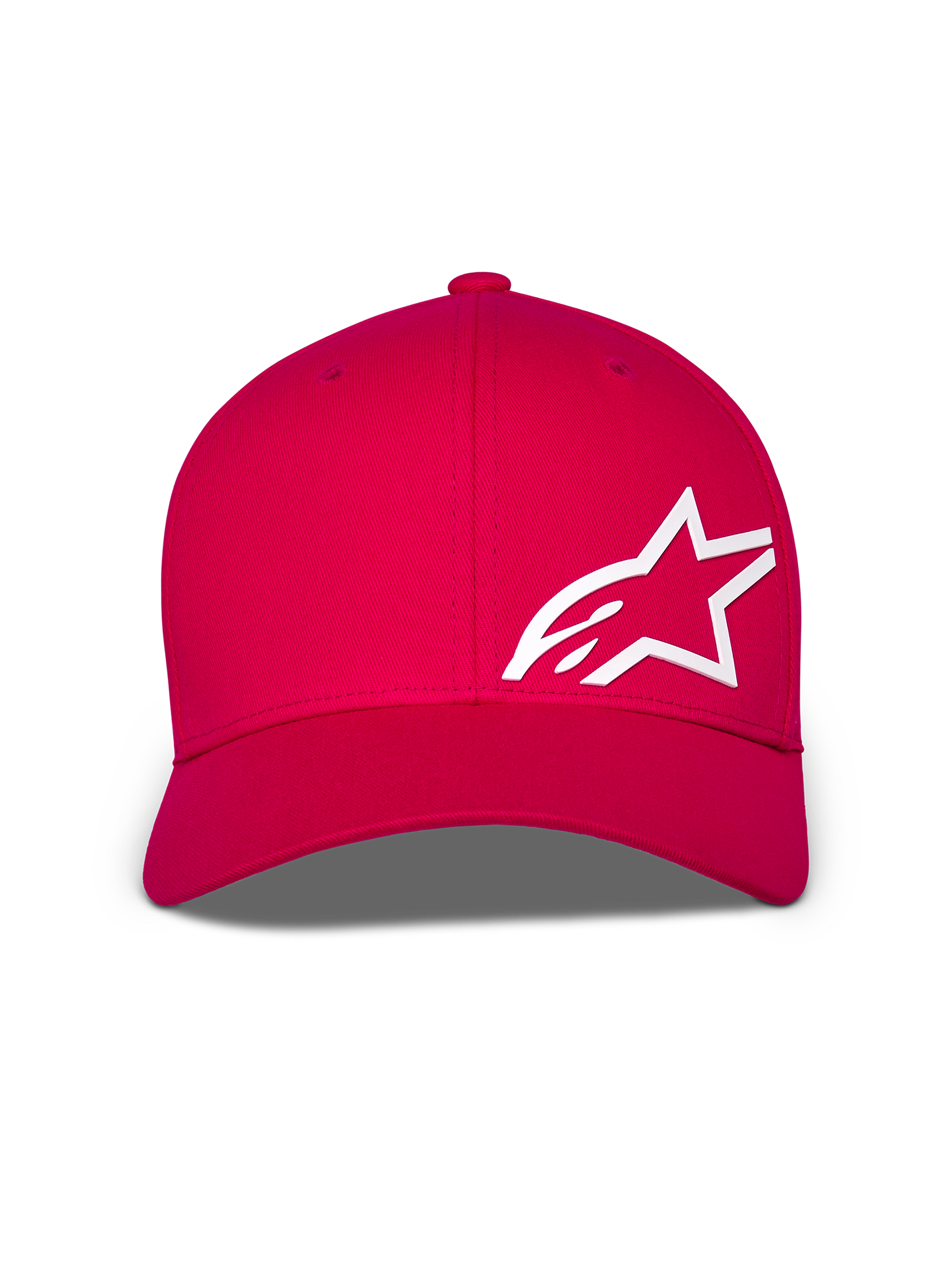 Casquette Alpinestars Corp Shift Multi, casquette de baseball, rouge, avec un grand logo Astars blanc en impression 3D à l'avant, visière courbée et couronne structurée, couvre-chef motorsport décontracté