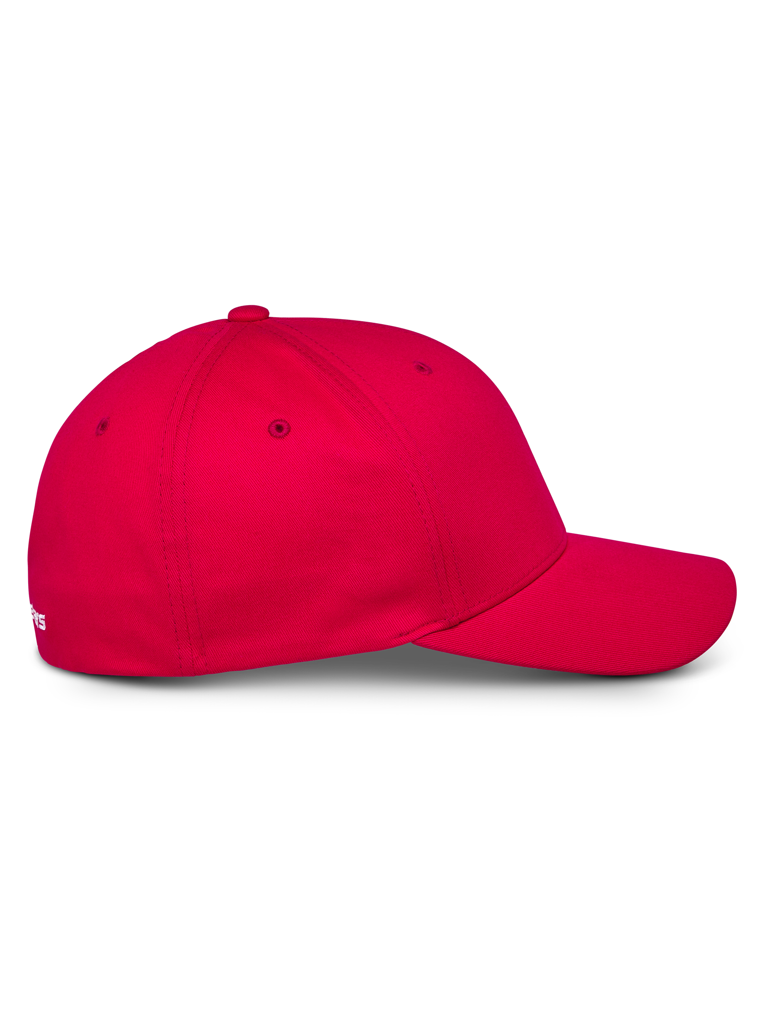 Alpinestars Corp Shift Multi Hat, Red, Baseball Cap, side profile view with curved bill and structured crown, stretch twill fabric, casual motorsport headwear