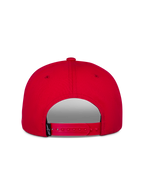 Alpinestars Thickness Snapback Hat, Red, Back View showing adjustable snap closure, structured crown, red twill fabric, small black brand label