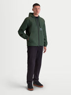 Alpinestars Speeder Resolve Windbreaker Jacket, Lightweight Hooded Sportswear for Urban Use, Men, Pine Green, Polyester Construction, featuring mesh lining, adjustable hood and hem, and signature Alpinestars logo on chest.