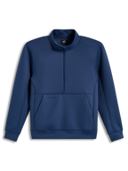 Alpinestars Apera Half-Zip Sweatshirt, sweatshirt de sportswear en polaire bleu acier, doté d'une demi-fermeture éclair, d'une poche kangourou et de logos ton sur ton, haut technique et décontracté.