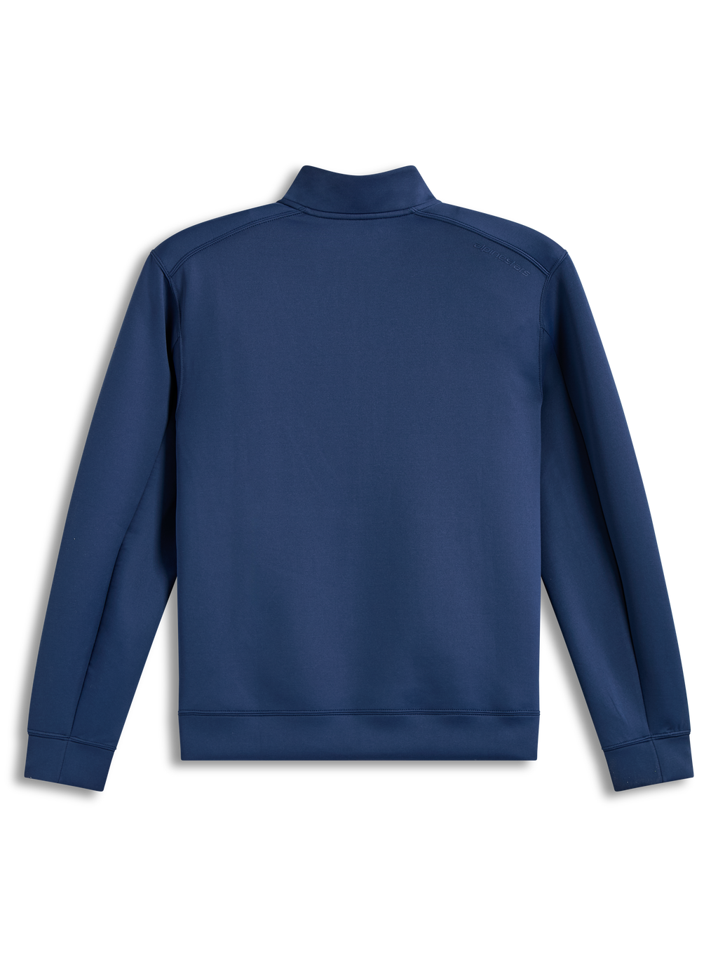 Alpinestars Apera Half-Zip Sweatshirt, pull de sportswear en polaire bleu acier avec logo ton sur ton sur l'épaule, vue de dos.