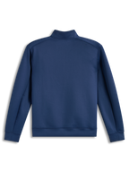 Alpinestars Apera Half-Zip Sweatshirt, pull de sportswear en polaire bleu acier avec logo ton sur ton sur l'épaule, vue de dos.