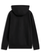 Alpinestars Shaw Oversized Hoodie, sweat à capuche noir en polaire, coutures sur le corps et bord-côte, vue arrière
