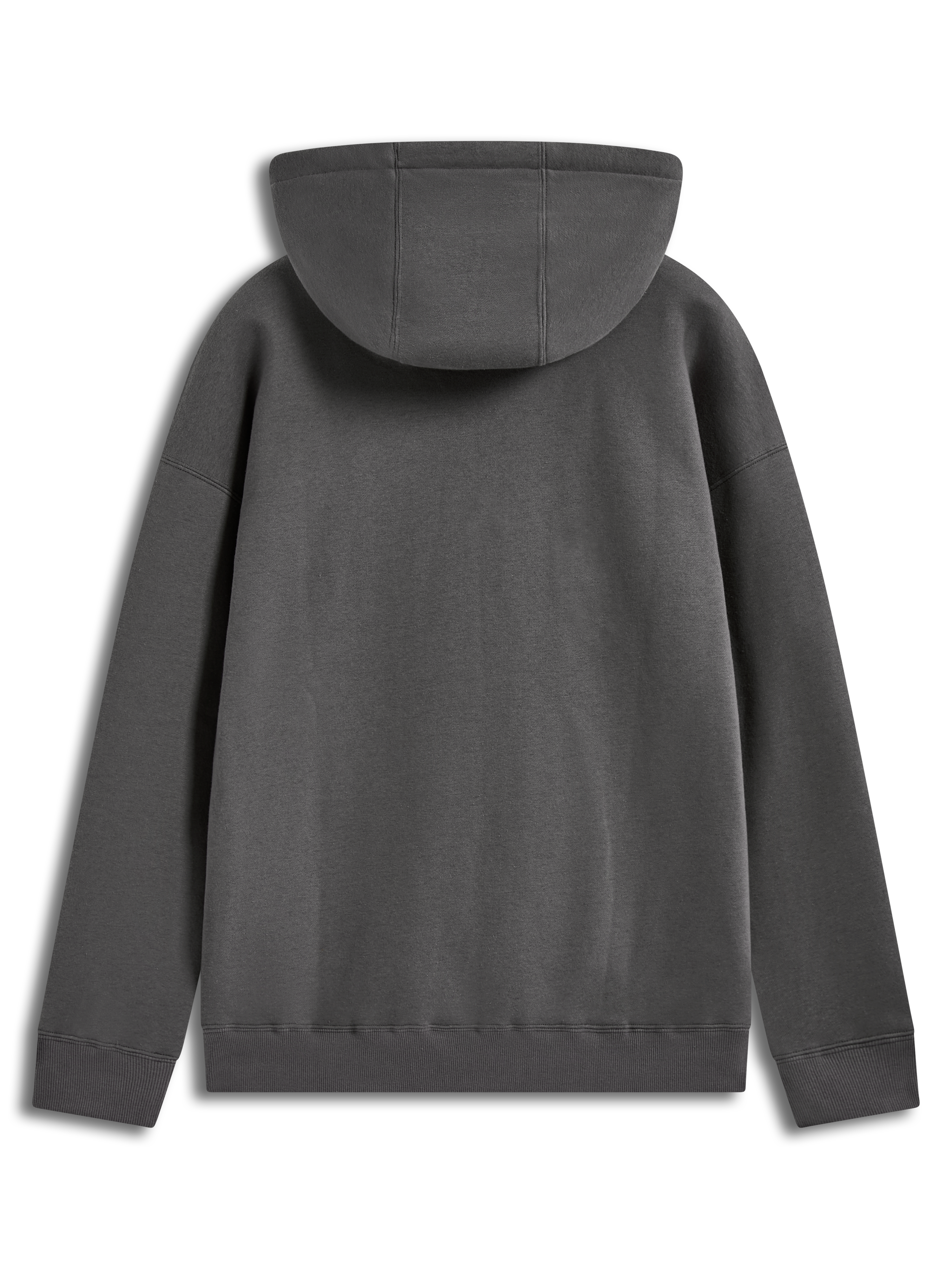 Alpinestars Prelude Oversized Hoodie, sweat à capuche en molleton, gris anthracite, vue de dos montrant la coupe ample.