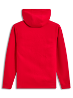Alpinestars Race Wordmark Hoodie, sweat à capuche rouge en polaire, vue de dos, vêtement sportswear décontracté pour les sports mécaniques.