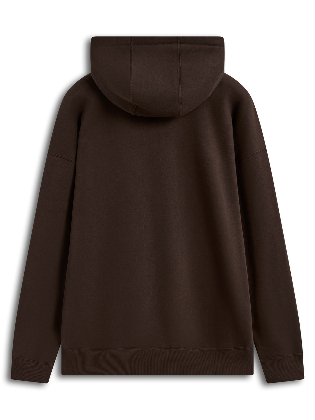 Alpinestars Entity Oversized Hoodie, sweat à capuche en polaire marron, sportswear décontracté, vue de dos, épaules tombantes