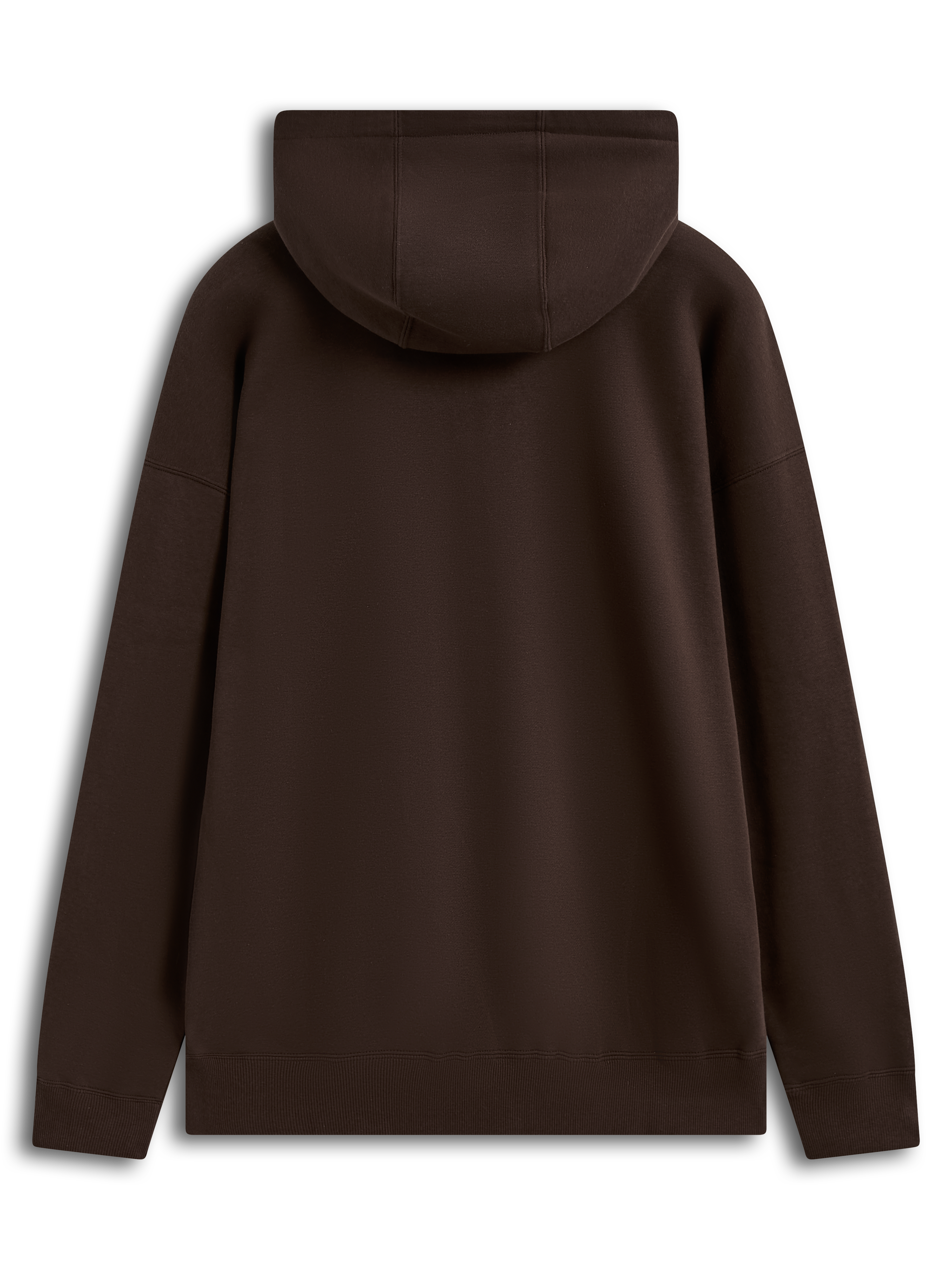 Alpinestars Entity Oversized Hoodie, sweat à capuche en polaire marron, sportswear décontracté, vue de dos, épaules tombantes