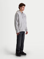 Alpinestars Sweat à capuche Entity Oversized, sweat à capuche zippé en polaire gris pour homme, coupe décontractée avec fermeture éclair Vislon, capuche doublée et poche kangourou, logos brodés sur la poitrine et la manche, style motorsport et sportswear.
