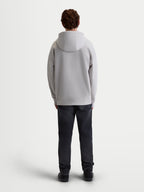 Alpinestars Sweat à capuche Entity Oversized, sweat à capuche de sportswear pour homme, gris, vue de dos montrant la coupe ample, polaire premium avec capuche doublée et finitions côtelées