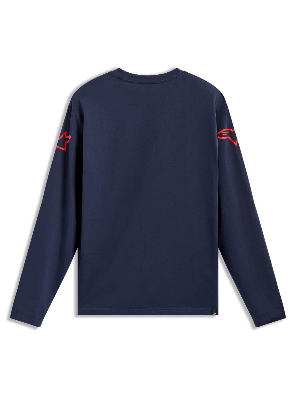 Alpinestars Velocifier CSF, t-shirt à manches longues bleu marine, vue de dos, logos Astars rouges aux épaules