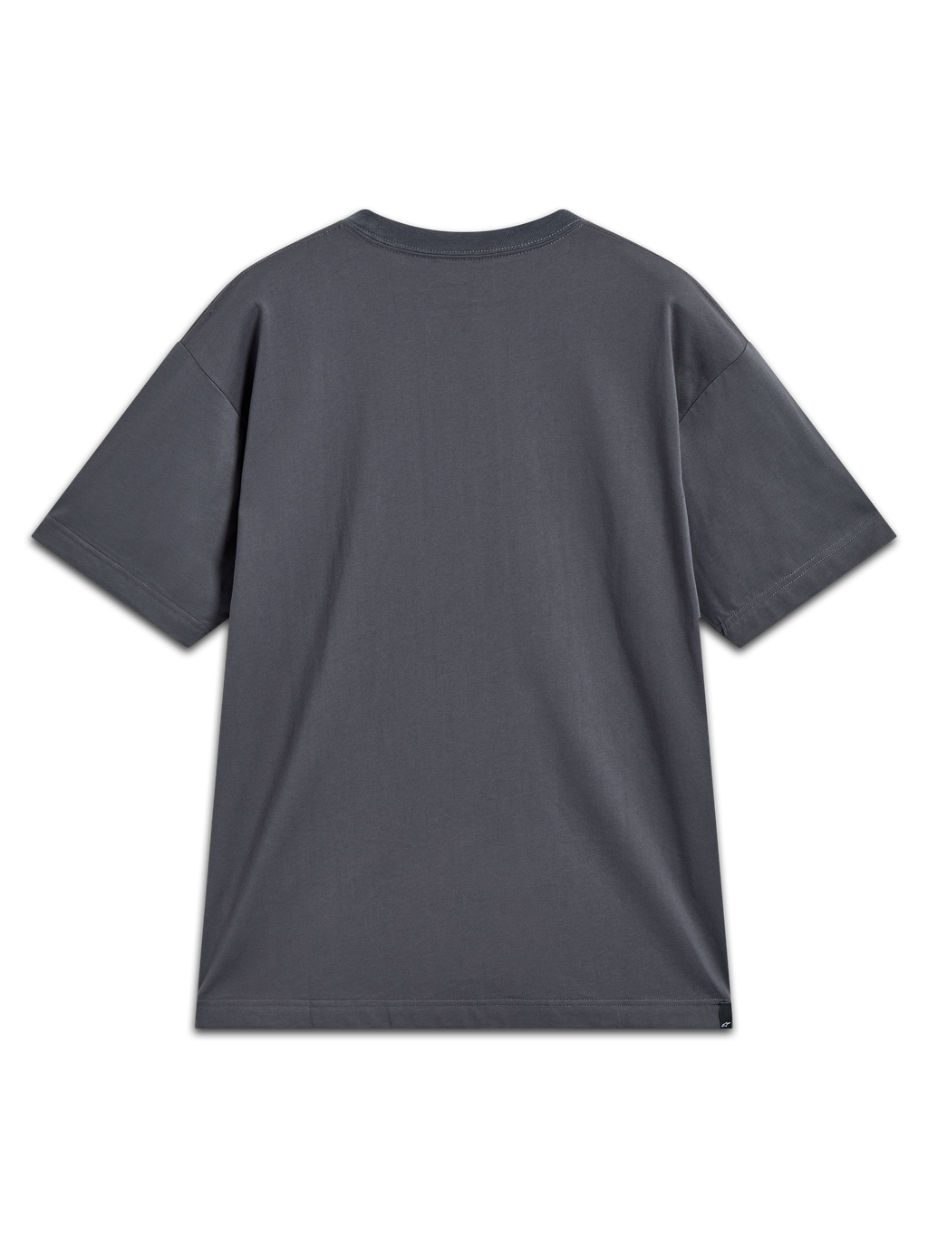 Alpinestars Chalk Oversized CSF, T-shirt à manches courtes, gris anthracite, vue de dos montrant une coupe large et décontractée, style sportswear.