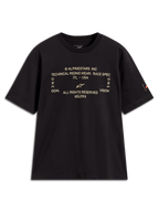 Alpinestars Infinity Oversized CSF Tee, t-shirt de sportswear à manches courtes, noir, graphique technique à l'avant et logo sur la manche, coupe oversize décontractée