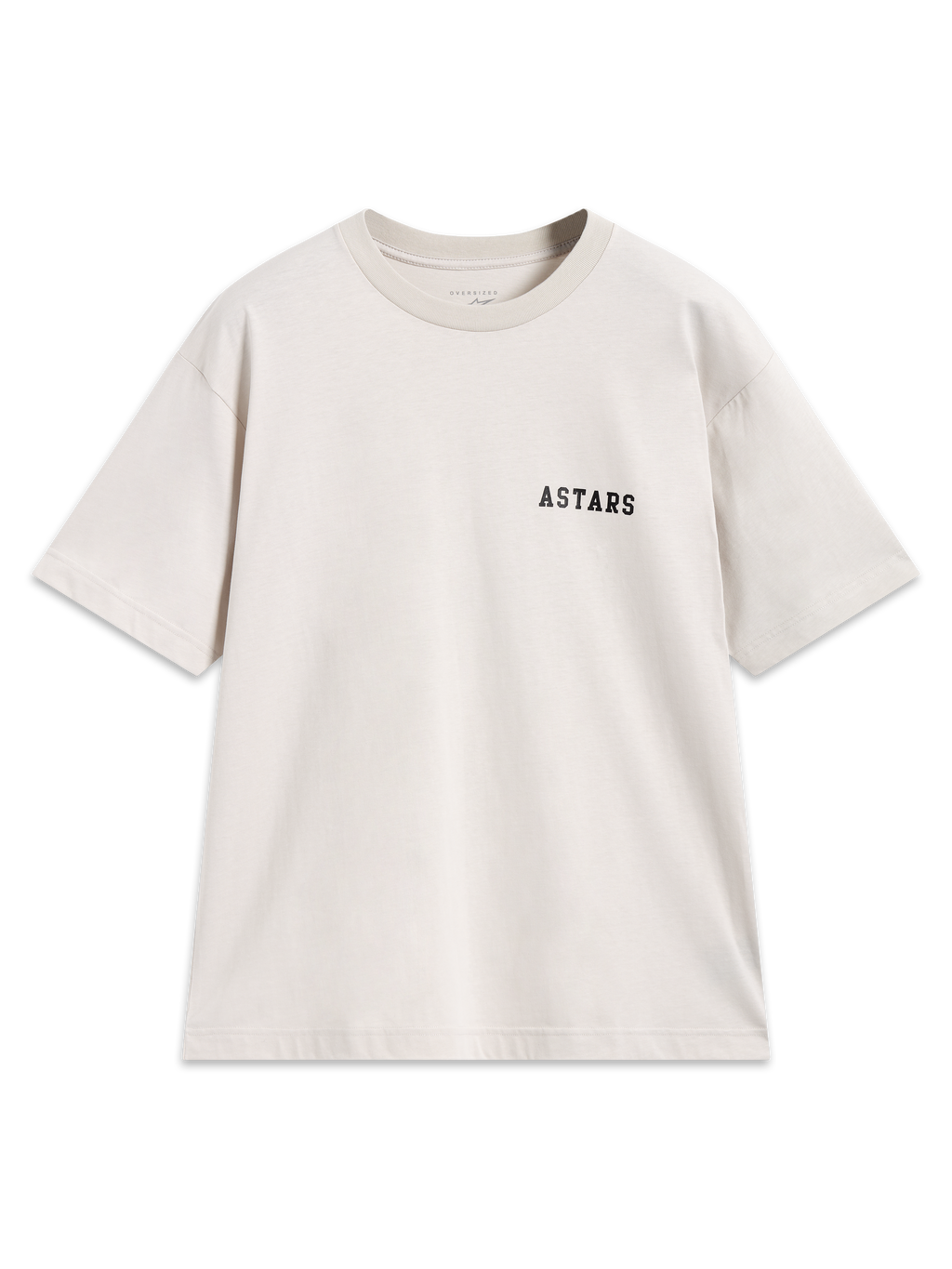 Alpinestars Latitude Oversized CSF Tee, t-shirt à manches courtes beige, logo Astars noir sur la poitrine, style sportswear
