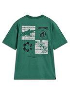 Alpinestars Checkback Oversized CSF, t-shirt à manches courtes vert, graphique arrière à damier, style sportswear