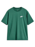 Alpinestars Checkback Oversized CSF, t-shirt de sport vert à manches courtes, logo Astars blanc, style décontracté
