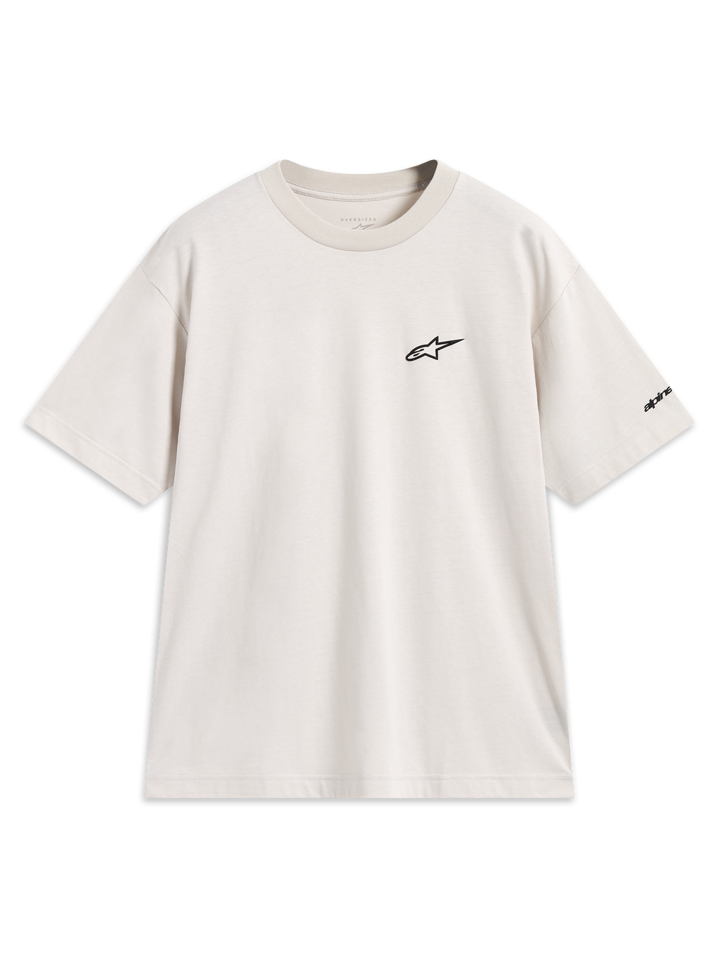 Alpinestars Mandate Oversized CSF, t-shirt à manches courtes beige sable, logo Astars noir en relief, coupe oversized