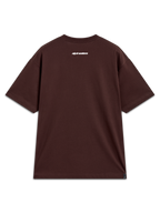 Alpinestars Mandate Oversized CSF, t-shirt de sport à manches courtes marron, avec logo blanc au dos, coupe décontractée.