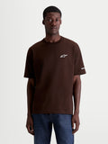 Alpinestars Mandate Oversized CSF, t-shirt à manches courtes pour homme, marron, coupe oversize décontractée avec logo Astars blanc en impression puff, style sportswear