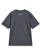 Alpinestars Prelude Oversized CSF Tee, t-shirt à manches courtes gris, vue de dos avec logo Alpinestars blanc, style sportswear décontracté
