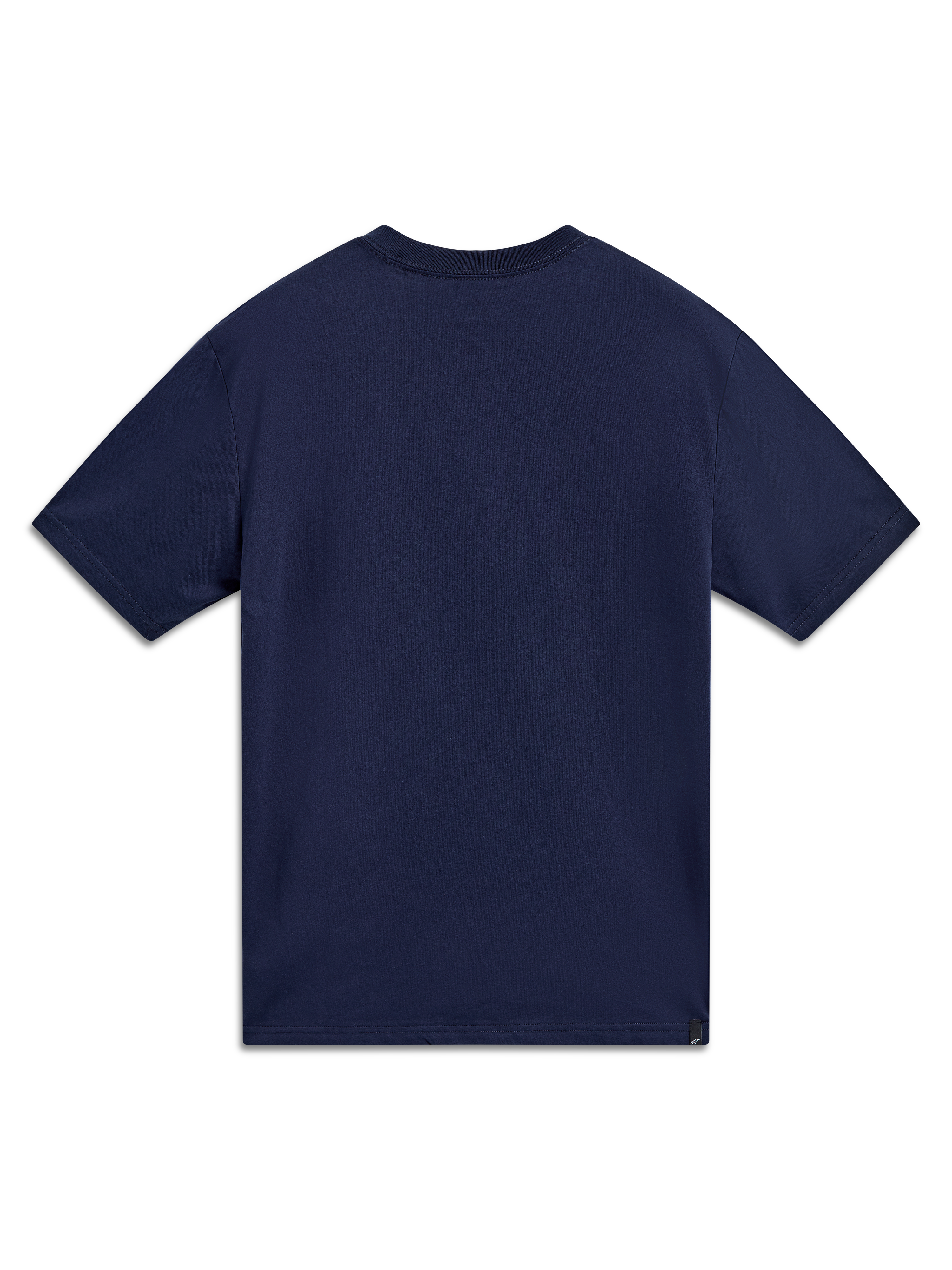 Alpinestars Cypress CSF, t-shirt à manches courtes, bleu marine, vue de dos, mélange coton et polyester, style sportswear
