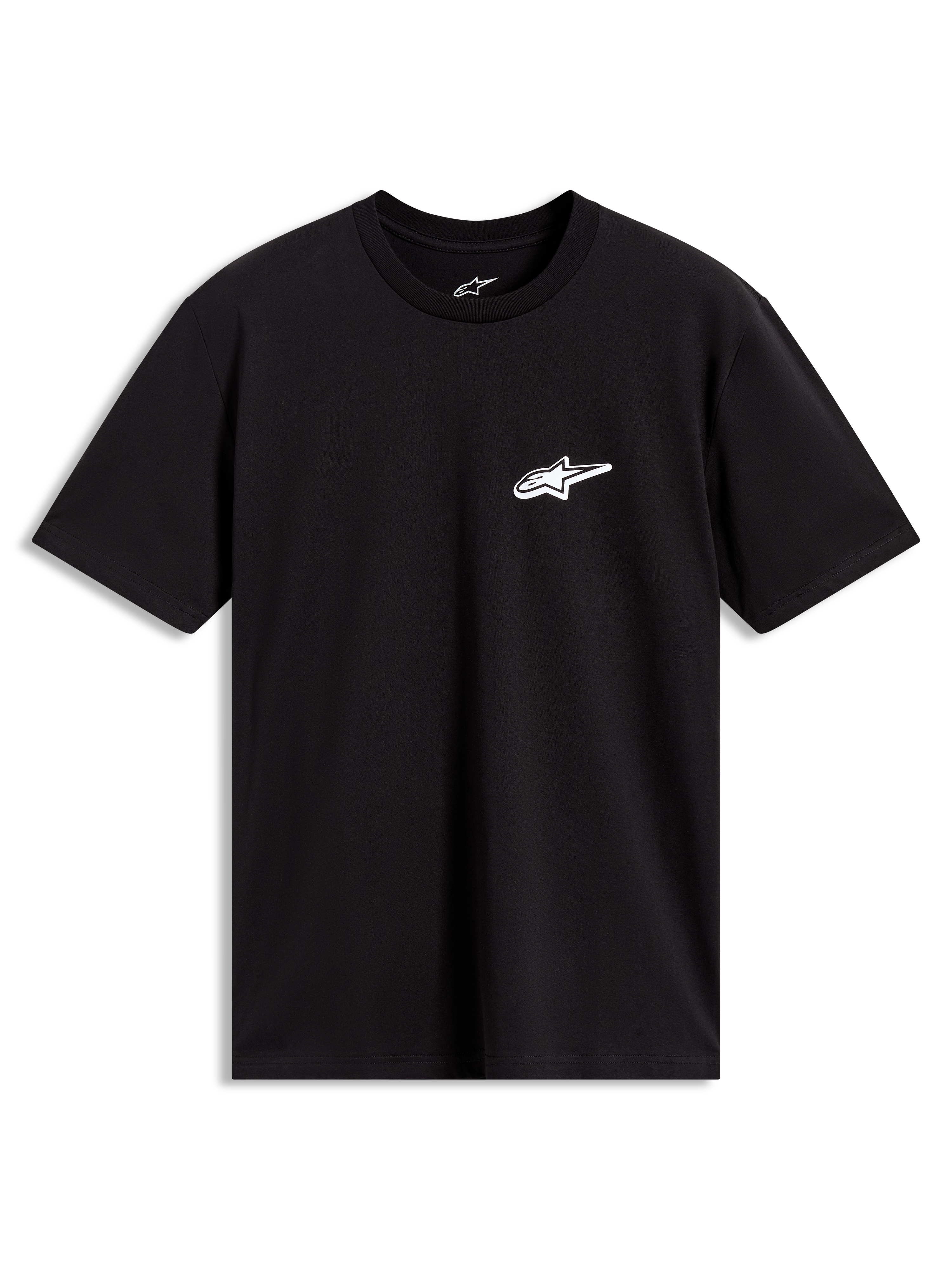 Alpinestars Meteor CSF Tee, t-shirt à manches courtes noir, logo Astars blanc sur la poitrine, style sportswear décontracté