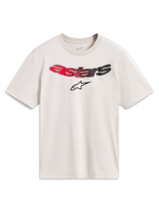 T-shirt Alpinestars Elliptogrit CSF, t-shirt de sportswear à manches courtes, couleur sable avec logo Astars en dégradé rouge et noir