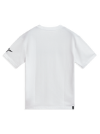 Alpinestars P1 CSF Tee, t-shirt blanc à manches courtes, vue de dos avec logo de manche noir et étiquette, coton doux