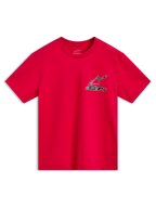 Alpinestars Lineout CSF Tee, t-shirt à manches courtes rouge, logo Astars avec contour, sportswear décontracté.