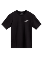 Alpinestars Combo Back CSF, t-shirt à manches courtes noir avec petit logo blanc sur la poitrine, style sportswear décontracté
