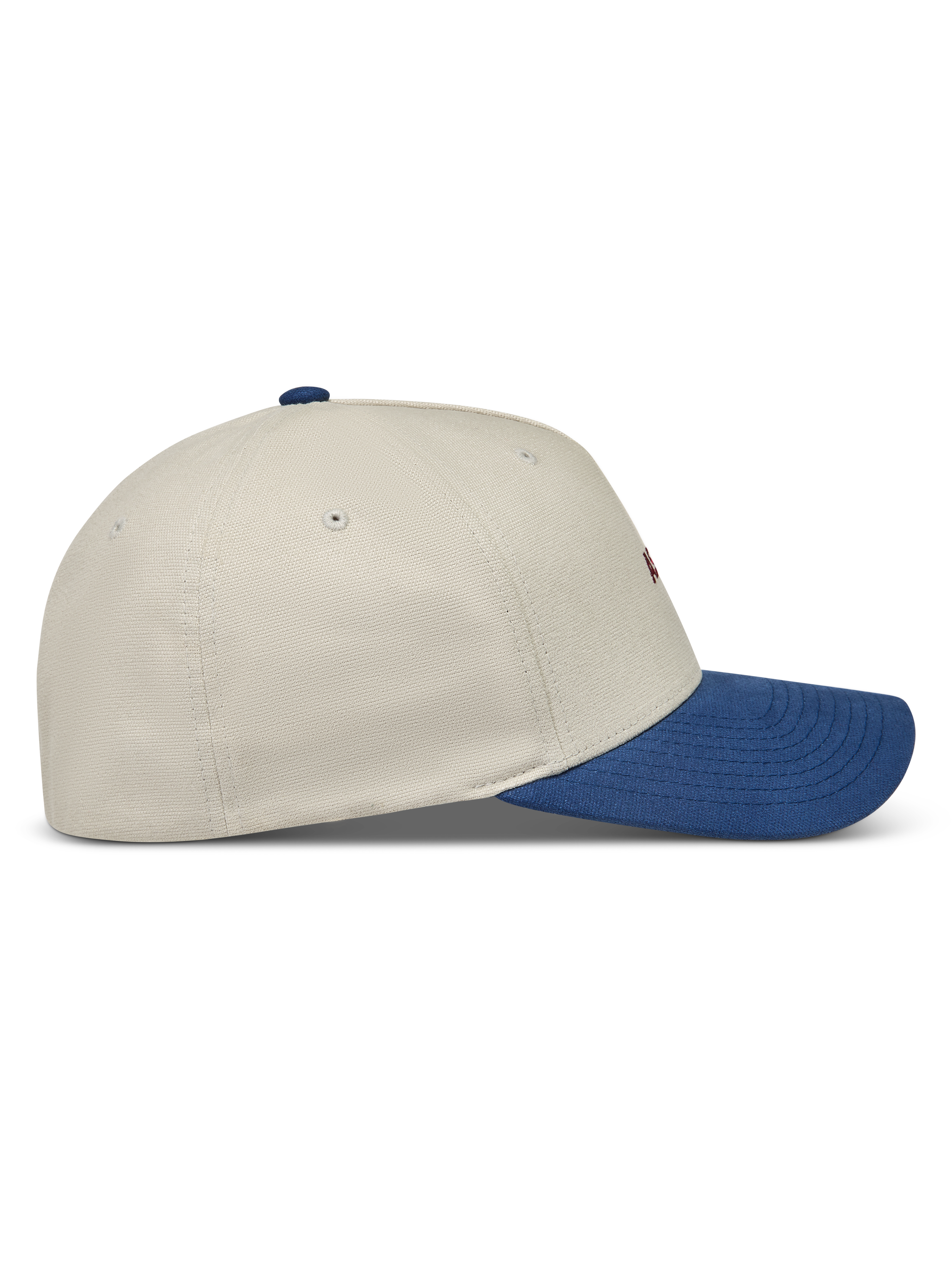 Alpinestars County Canvas Casquette, casquette de sportswear sable et bleue avec visière courbée et couronne structurée.